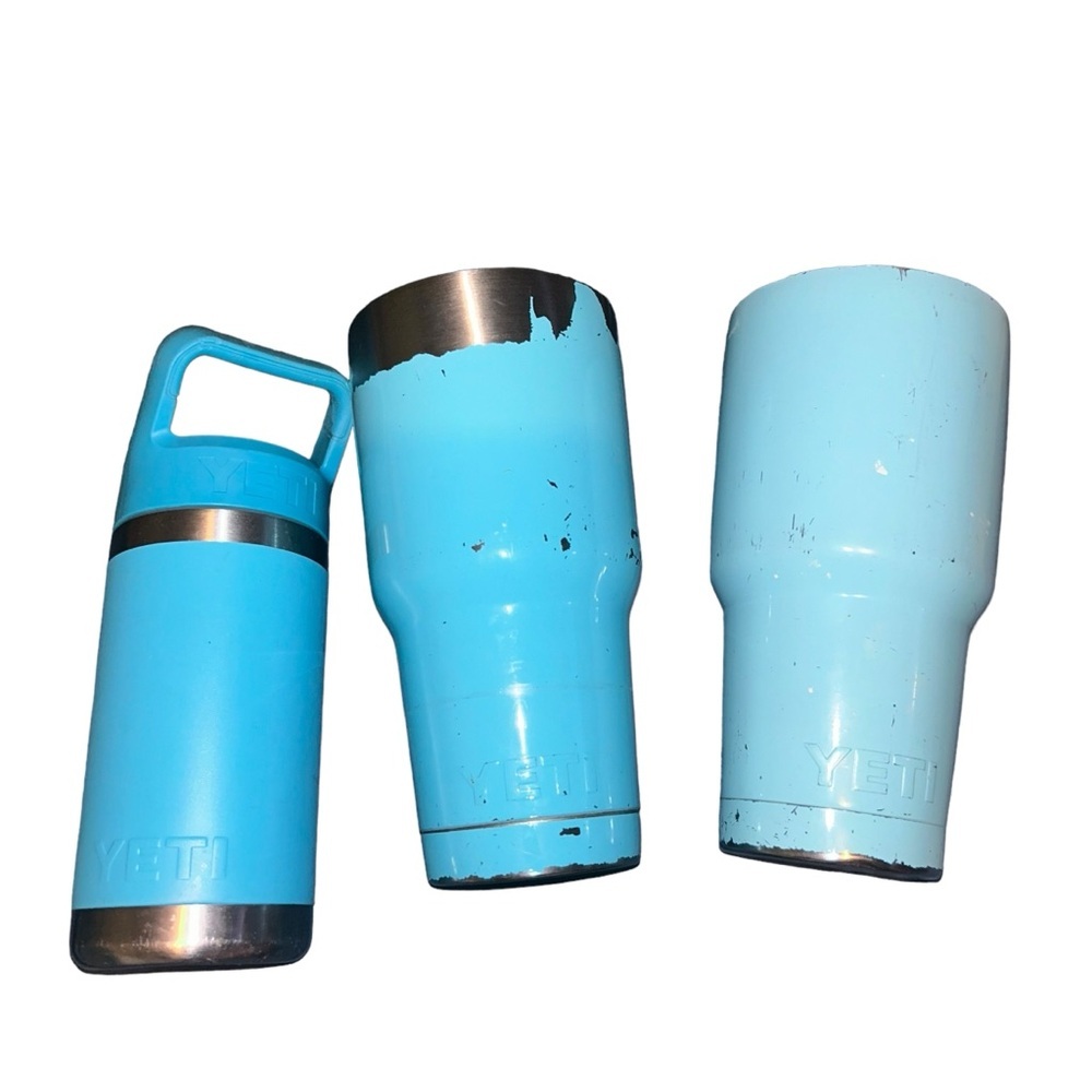 Yeti lot 2 ramblers and kids water bottle tumblers no lids